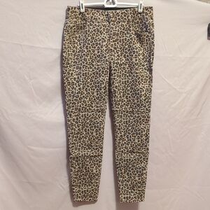 Knox Rose Leopard Print Pants in Tan, Black & Gold